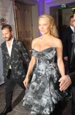 PAMELA ANDERSON Leaves Four Seasons George V Hotel in Paris 01/27/2017