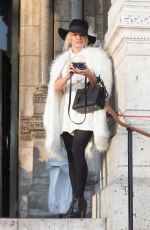 PAMELA ANDERSON Out and Abut in Paris 01/26/2017