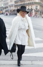 PAMELA ANDERSON Out and Abut in Paris 01/26/2017