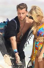 PARIS HILTON at a Beach in Tulum 01/10/2017