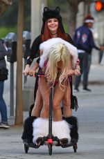 PHOEBE PRICE and ANGELIQUE FRENCHY MORGAN on the Set of 