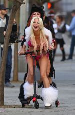 PHOEBE PRICE and ANGELIQUE FRENCHY MORGAN on the Set of 