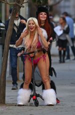 PHOEBE PRICE and ANGELIQUE FRENCHY MORGAN on the Set of 