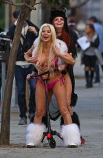 PHOEBE PRICE and ANGELIQUE FRENCHY MORGAN on the Set of 