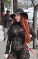 PHOEBE PRICE Walks Her Dog Out in Beverly Hills 01/09/2017