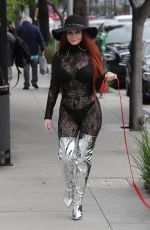PHOEBE PRICE Walks Her Dog Out in Beverly Hills 01/09/2017