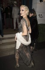 PIXIE LOTT Arrives at Her 26th Birthday Party in London 01/22/2017