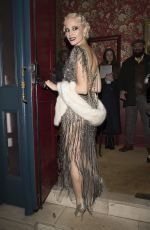 PIXIE LOTT Arrives at Her 26th Birthday Party in London 01/22/2017