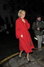 POPPY DELEVINGNE Arrives at Rodial VIP Dinner in London 01/16/2017