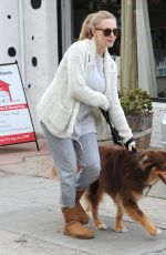 Pregnant AMANDA SEYFRIED Walks Her Dog Out in West Hollywood 01/13/2017