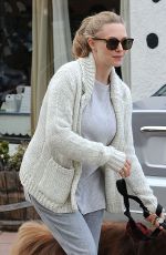 Pregnant AMANDA SEYFRIED Walks Her Dog Out in West Hollywood 01/13/2017