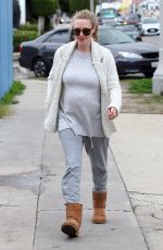 Pregnant AMANDA SEYFRIED Walks Her Dog Out in West Hollywood 01/13/2017