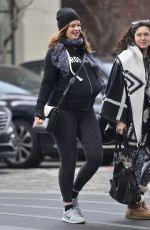Pregnant AMBER TAMBLYN Out and About in New York 01/11/2017