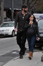 Pregnant JENELLE EVANS Out and About in Wilmington 01/04/2017