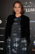 Pregnant MARION COTILLARD at 22nd International Press Lights Ceremony at De La Madeleine in Paris 01/30/2017