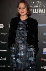 Pregnant MARION COTILLARD at 22nd International Press Lights Ceremony at De La Madeleine in Paris 01/30/2017