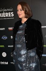Pregnant MARION COTILLARD at 22nd International Press Lights Ceremony at De La Madeleine in Paris 01/30/2017