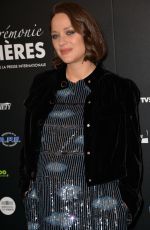 Pregnant MARION COTILLARD at 22nd International Press Lights Ceremony at De La Madeleine in Paris 01/30/2017