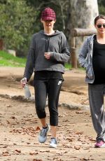 Pregnant NATALIE PORTMAN Out for a Walk in a Park in Los Angeles 01/18/2017