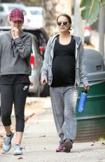 Pregnant NATALIE PORTMAN Out for a Walk in a Park in Los Angeles 01/18/2017