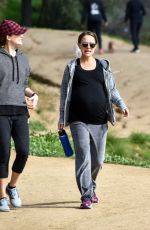 Pregnant NATALIE PORTMAN Out for a Walk in a Park in Los Angeles 01/18/2017