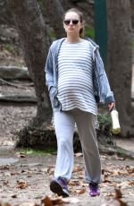 Pregnant NATALIE PORTMAN Out Hikinig in Los Feliz 01/02/2017