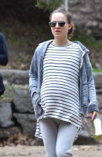 Pregnant NATALIE PORTMAN Out Hikinig in Los Feliz 01/02/2017