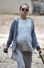 Pregnant NATALIE PORTMAN Out Hikinig in Los Feliz 01/02/2017