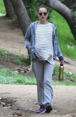 Pregnant NATALIE PORTMAN Out Hikinig in Los Feliz 01/02/2017
