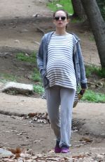 Pregnant NATALIE PORTMAN Out Hikinig in Los Feliz 01/02/2017
