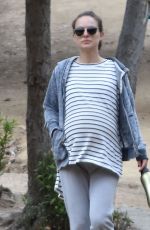 Pregnant NATALIE PORTMAN Out Hikinig in Los Feliz 01/02/2017