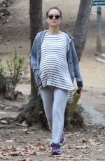 Pregnant NATALIE PORTMAN Out Hikinig in Los Feliz 01/02/2017