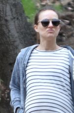 Pregnant NATALIE PORTMAN Out Hikinig in Los Feliz 01/02/2017