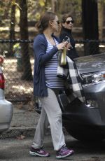 Pregnant NATALIE PORTMAN Out in a Park in Los Angeles 01/13/2017