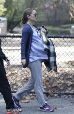 Pregnant NATALIE PORTMAN Out in a Park in Los Angeles 01/13/2017