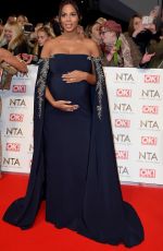 Pregnant ROCHELLE HUMES at National Television Awards in London 01/25/2017