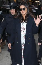 PRIYANKA CHOPRA Arrives at ABC Studios in New York 01/29/2017