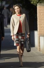 QUEEN LETIZIA OF SPAIN Out in Madrid 01/12/2017