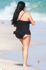 RENEE GRAZIANO in Swimsuit on the Beach in Miami 01/02/2017