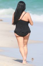 RENEE GRAZIANO in Swimsuit on the Beach in Miami 01/02/2017
