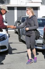 RENEE ZELLWEGER in Leggings Out in West Hollywood 01/17/2017