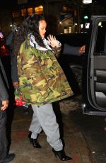 RIHANNA Out for Dinner in New York 01/09/2017