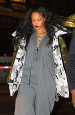 RIHANNA Out for Dinner in New York 01/09/2017