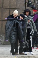RITA ORA on the Set of Wonderwell in Rome 01/17/2017