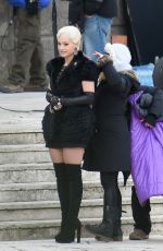RITA ORA on the Set of Wonderwell in Rome 01/17/2017
