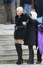 RITA ORA on the Set of Wonderwell in Rome 01/17/2017