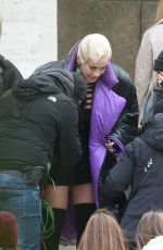 RITA ORA on the Set of Wonderwell in Rome 01/17/2017
