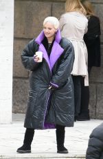 RITA ORA on the Set of Wonderwell in Rome 01/17/2017