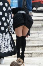 RITA ORA on the Set of Wonderwell in Rome 01/17/2017