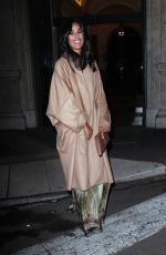 RITA PEREIRA Leaves Alberta Ferretti Fashion Show at Milan Fashion Week 01/13/2017